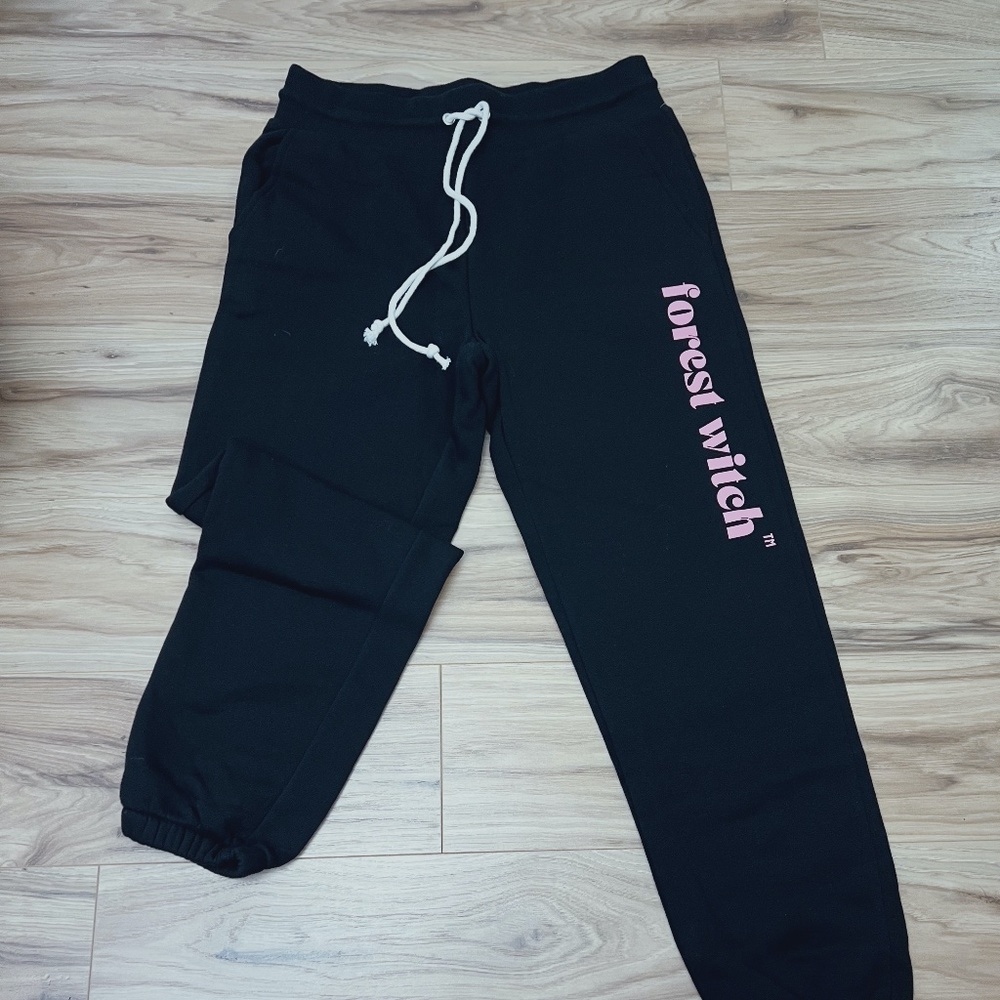 Forest Witch Black Sweatpants, Oversized Sweatpants, Cozy House pants